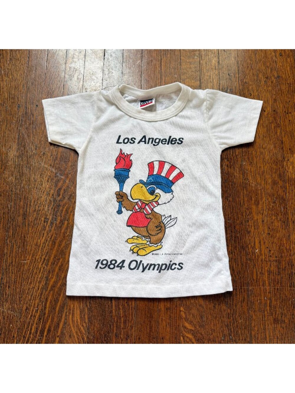 Vintage 1980s Kids Los Angeles 1984 Olympics T-Shirt Levi’s 3T/4T, Sam the Eagle